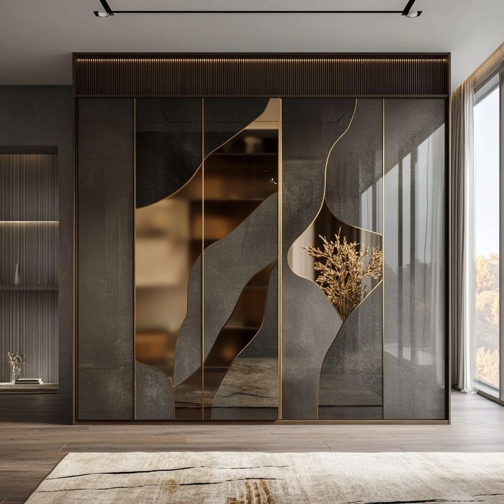 خزانة ملابس "سراب" - تصميم حصري بلمسات ذهبية ونحاسية