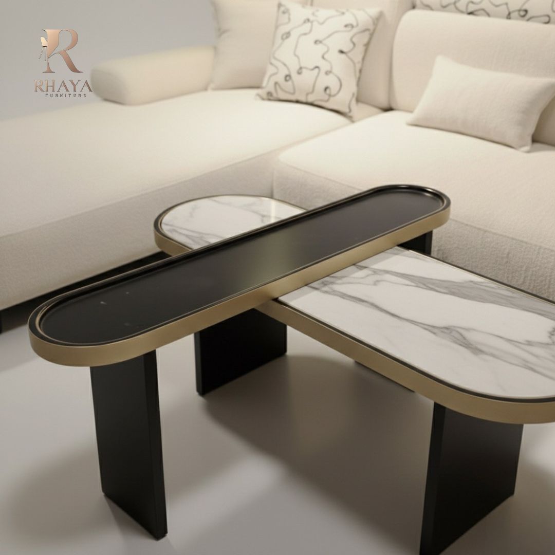 ركنة آرت - 2 كنبة بتصميم مودرن وقماش بوكليه+ كرسي زان