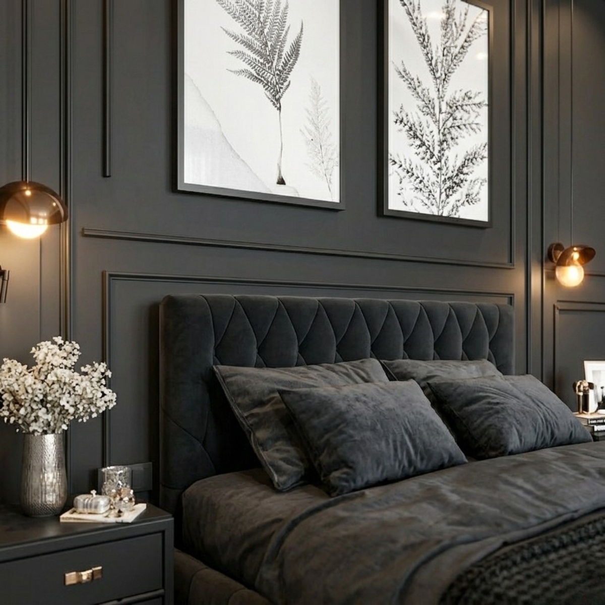 "Newlife Royal" Master Bedroom Set - Latest 2026 Luxury Black Bedroom Designs