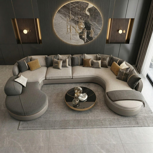 ركنة إكليبس - ركنة مودرن منحنية (S-Shape) بلونين | تصميم "إكليبس" الفاخر.