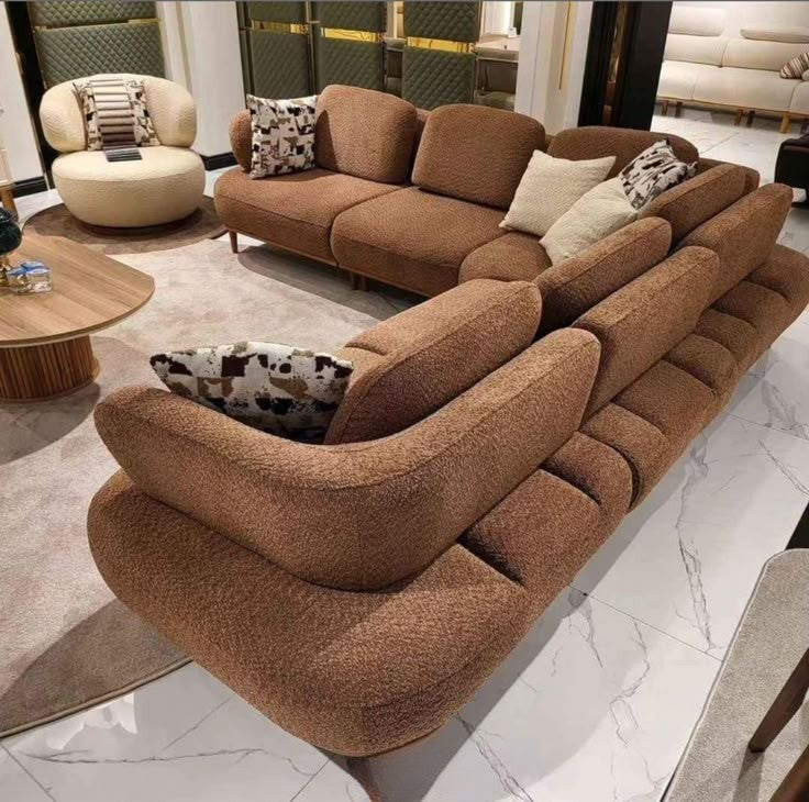 ركنة "شيفت" العصرية - مساند ظهر متحركة وقماش بوكليه