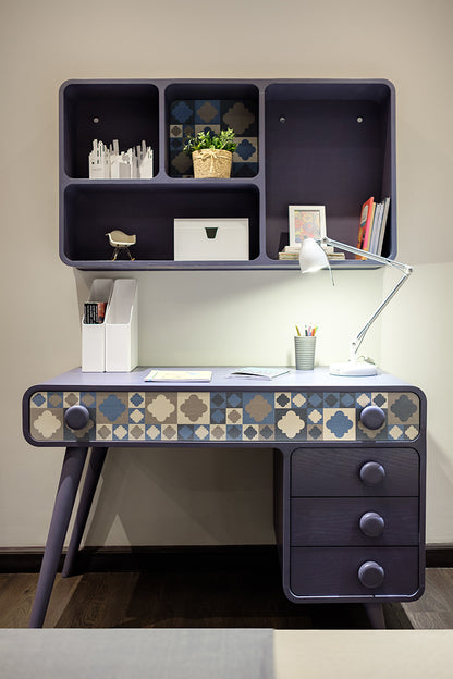 "Granada" Youth Room 11 Pieces - Andalusian design in bluish gray color