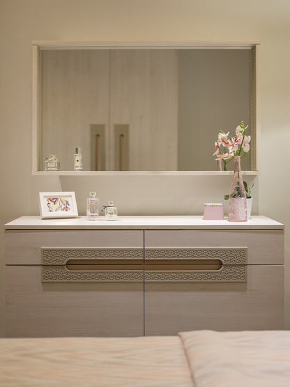 "Moon" Youth Room - Elegant design with whitewashed wood and soft oriental detailing