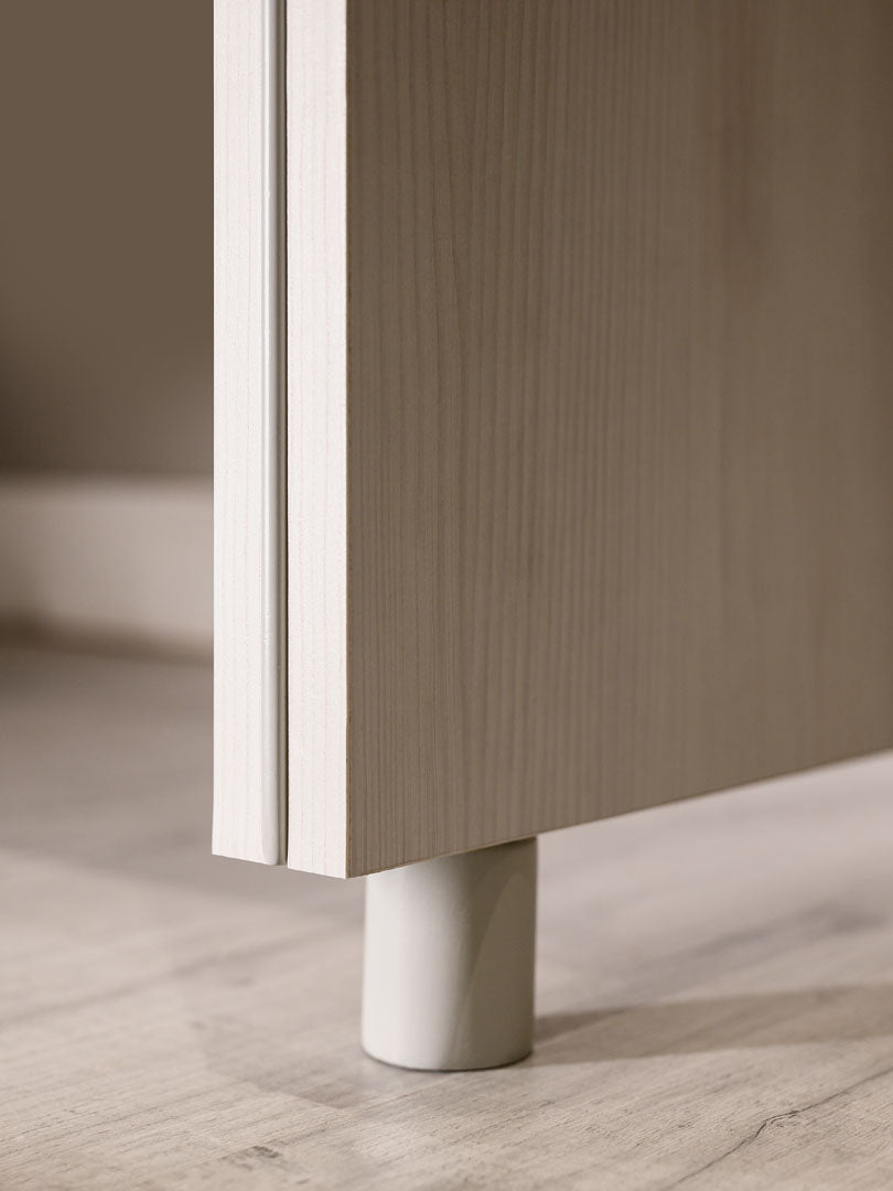 "Woods" Youth Room - Scandinavian style with whitewashed wood and smart storage