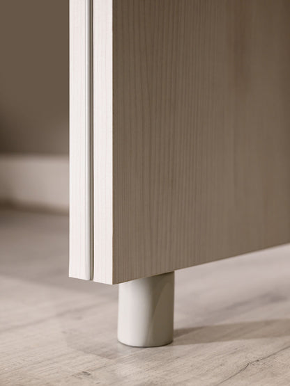 "Woods" Youth Room - Scandinavian style with whitewashed wood and smart storage