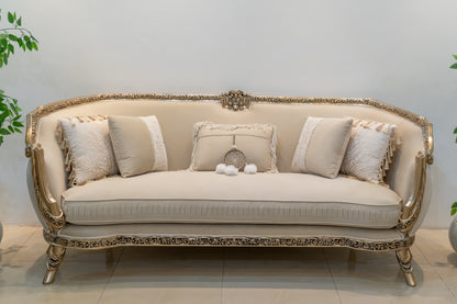 صالون العنكبوت الفاخر - 7 قطع بتشطيب ذهبي ونحت دقيق