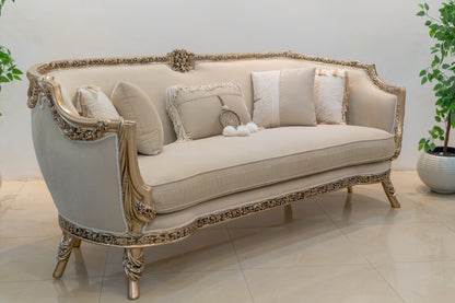 صالون العنكبوت الفاخر - 7 قطع بتشطيب ذهبي ونحت دقيق