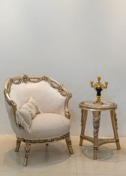 صالون العنكبوت الفاخر - 7 قطع بتشطيب ذهبي ونحت دقيق