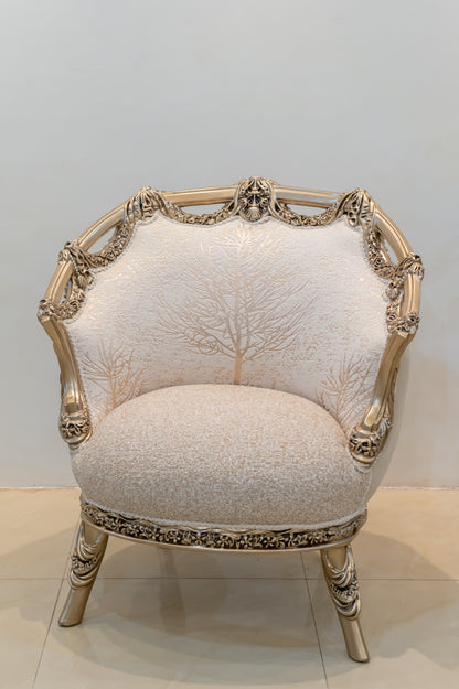 صالون العنكبوت الفاخر - 7 قطع بتشطيب ذهبي ونحت دقيق