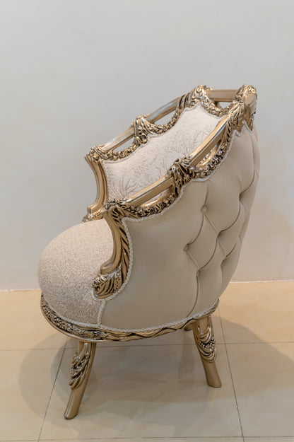 صالون العنكبوت الفاخر - 7 قطع بتشطيب ذهبي ونحت دقيق