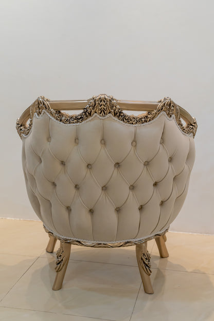 صالون العنكبوت الفاخر - 7 قطع بتشطيب ذهبي ونحت دقيق