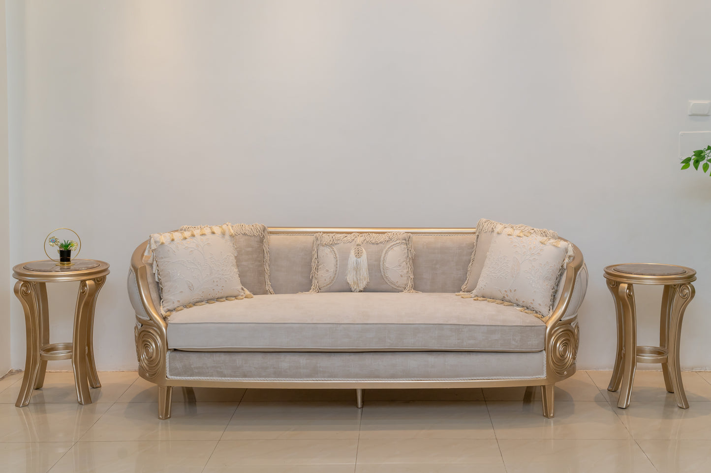 صالون الطاووس - 6 قطع نيو كلاسيك بتصميم ألترا مودرن وأقمشة تركية فاخرة