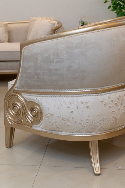 صالون الطاووس - 6 قطع نيو كلاسيك بتصميم ألترا مودرن وأقمشة تركية فاخرة