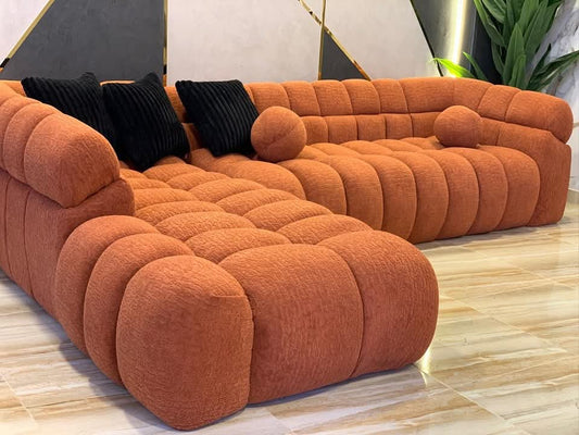 ركنة "باور" - تصميم نفخ ولون برتقالي محروق