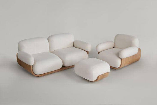 انتريه كيرف - تصميم منحني مع قاعدة من الخشب الزان