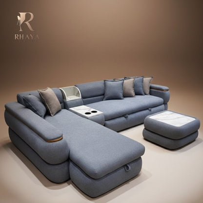 ركنة هارموني - سرير وسحارة تخزين ووحدات شحن وكب هولدر