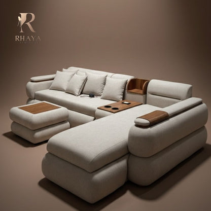 ركنة هارموني - سرير وسحارة تخزين ووحدات شحن وكب هولدر