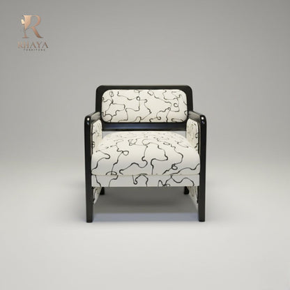 ركنة آرت - 2 كنبة بتصميم مودرن وقماش بوكليه+ كرسي زان