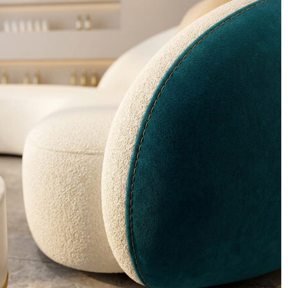 Duo Sculptural Living Set | Two-Tone Color-Block Design | Modern Artistic Furniture
