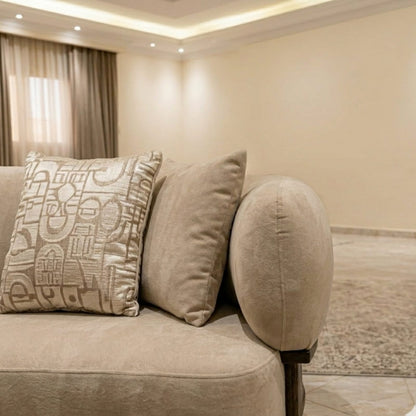 Atheer Contemporary Living Set | 4-Piece Premium Beechwood Suite | Rhaya Furniture