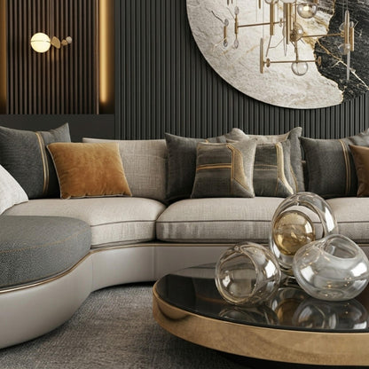 ركنة إكليبس - ركنة مودرن منحنية (S-Shape) بلونين | تصميم "إكليبس" الفاخر.