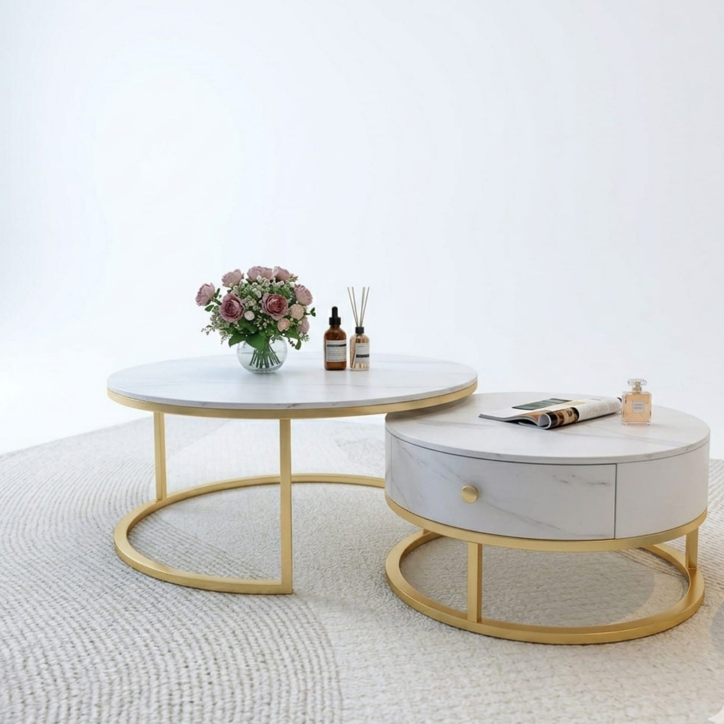 Duo Sculptural Living Set | Two-Tone Color-Block Design | Modern Artistic Furniture
