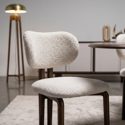 Nordic Modern Scandinavian Dining Room | Oval Table & Bouclé Chairs | Rhaya Furniture