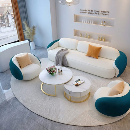 Duo Sculptural Living Set | Two-Tone Color-Block Design | Modern Artistic Furniture