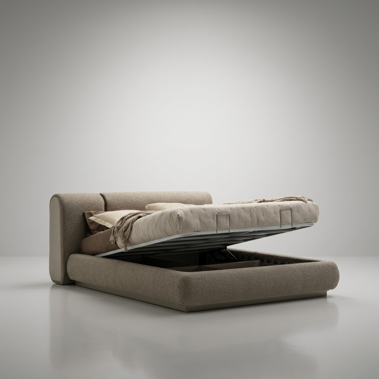 Waha Modern Organic Bedroom Suite | Boutique Wardrobe & Luxury Bouclé | Rhaya Furniture